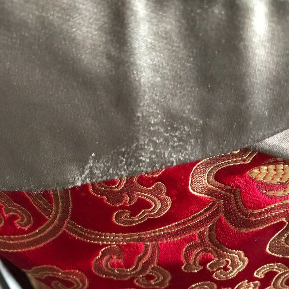 Strapless, red and gold dress - Picture 3 of 4